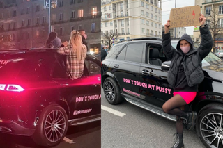 Strajk kobiet. Tak protestuje gwiazda FAME MMA! Marta Linkiewicz przyjechała na protest Mercedesem GLE 450