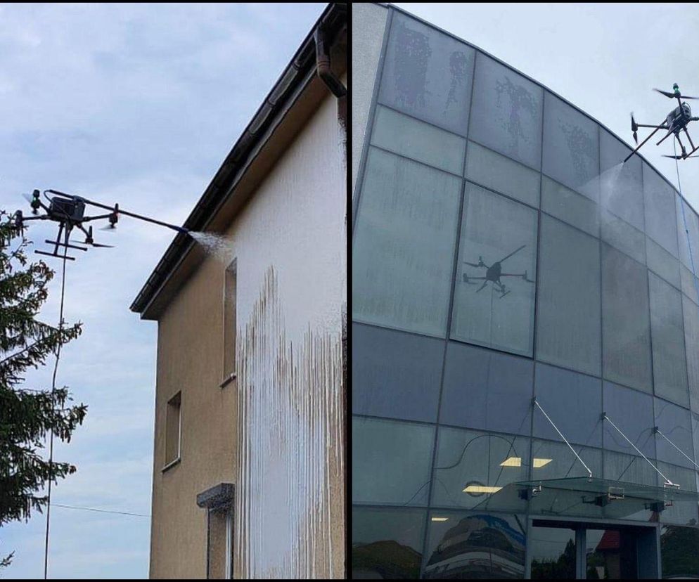 Dron w akcji! Sprawdź, jak można wyczyścić dom bez rusztowań 