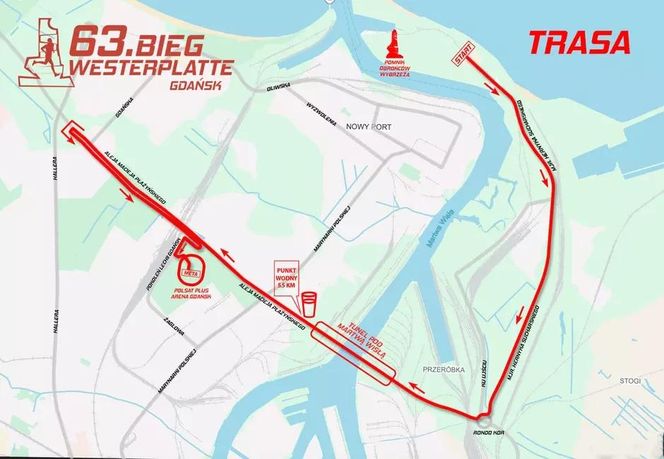 Mapa Bieg Westerplatte