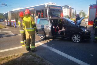 Wypadek na rondzie Jagiellonów w Bydgoszczy