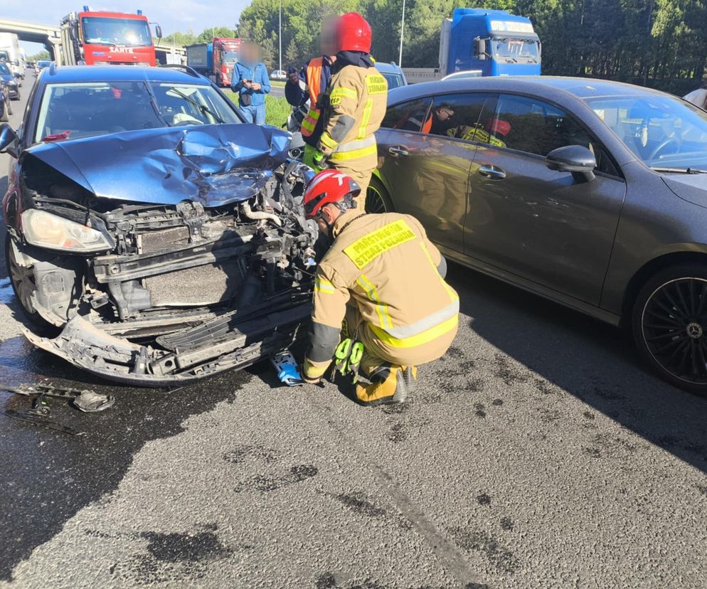 Karambol na A4 w Mysłowicach. Zderzyły się cztery pojazdy
