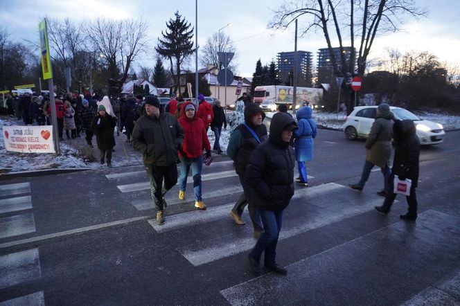 Protest kielczan przeciw budowie S74