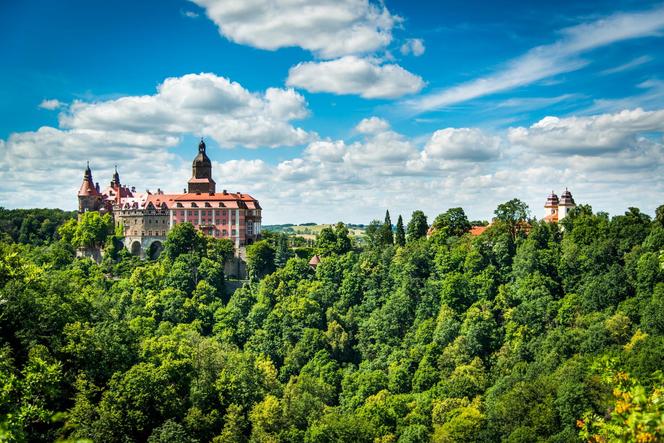 Zawalił się fragment muru przy Zamku Książ w Wałbrzychu