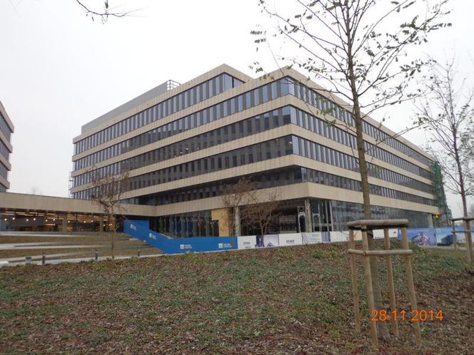 Park Rozwoju autorstwa JEMS Architekci. Zdjęcie z budowy z 28 października 2014