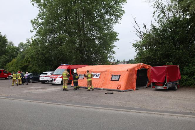 Gigantyczny pożar lokomotywowni na Śląsku Cieszyńskim. Słup ognia i kłęby dymu widoczne z wielu kilometrów