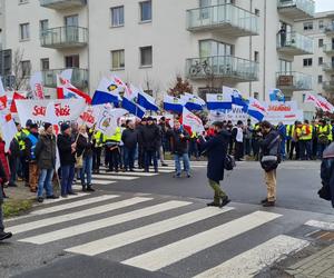 Protest pracowników wodociągowych w Poznaniu