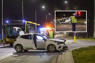 Sześć osób poszkodowanych w wypadku autobusu MPK. Kierowca osobówki wymusił pierwszeństwo