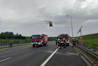 Wypadek na autostradzie A1. Kierowca osobówki zmiażdżony przez TIRy