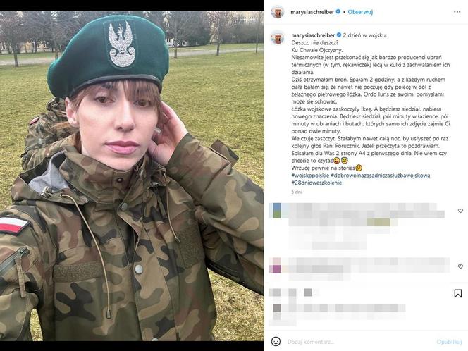 Marianna Schreiber w wojsku