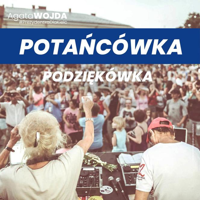 Potańcówka - podziękówka na Placu Literatów w Kielcach. Prezydentka Agata Wojda zaprasza na rozpoczęcie majówki