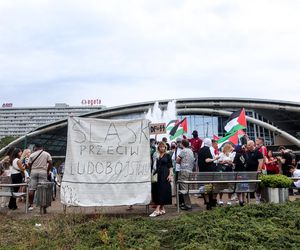 Protesty przed Polska - Izrael na Eurobasket 2025