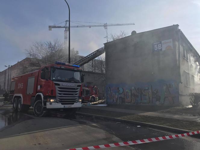 Pożar przy ul. Wrońskiej w Lublinie