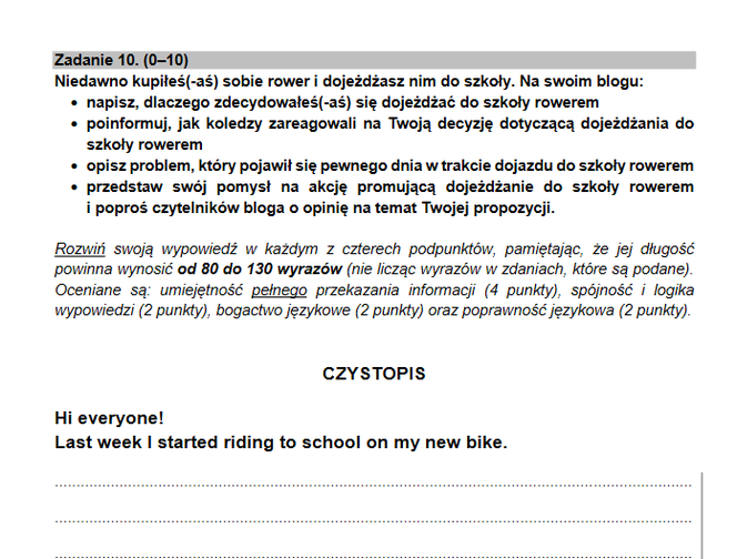 Angielski 2022 - arkusz maturalny CKE