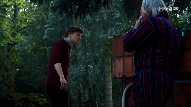 M jak miłość, odc. 1454. Pacjent (Stanisław Banasiuk), Łukasz (Jakub Józefowicz)