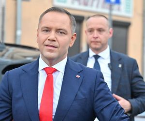 Karol Nawrocki na zorganizowanej przez telewizję Republika debacie przedwyborczej w Końskich