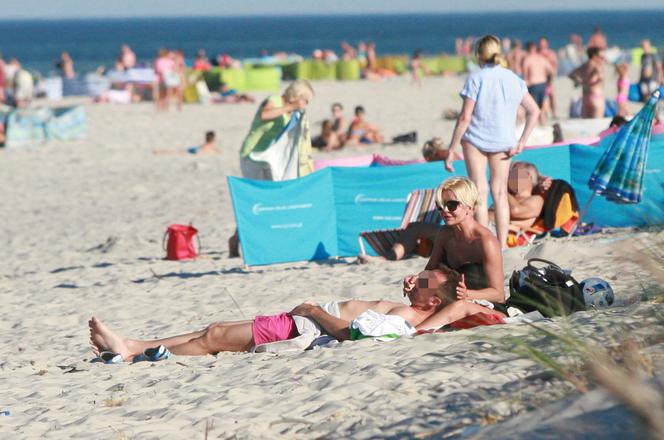 Joanna Racewicz na plaży