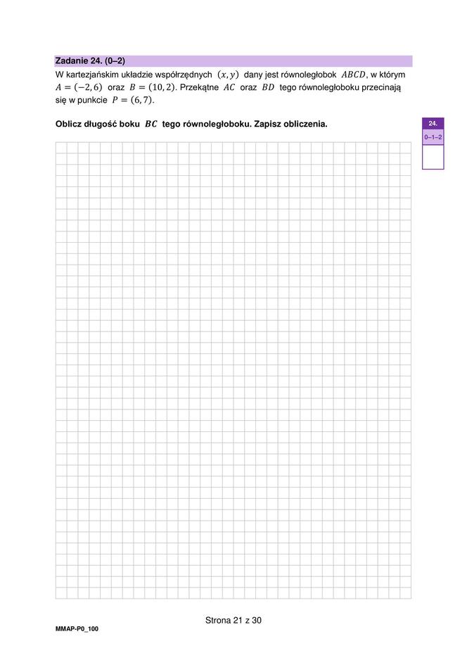 Matura 2024: matematyka. Arkusze CKE i odpowiedzi. Poziom podstawowy [Formuła 2023]