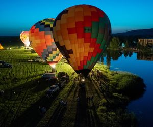 Balonowe Świętokrzyskie w Pińczowie. Nocne pokazy balonów skradły serca! Wielka fiesta zachwyciła tysiące!