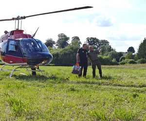 Szczególny lot  helikopterem. To element akcji charytatywnej 