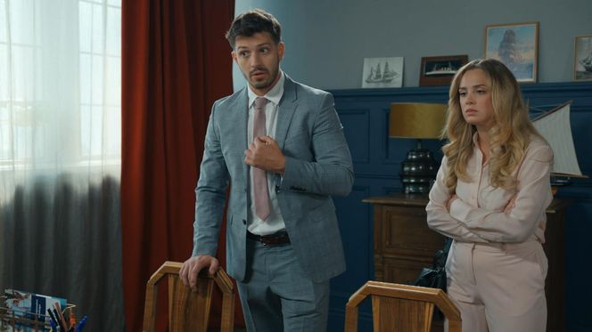 Barwy szczęścia odc. 3126. Justin (Jasper Sołtysiewicz), Oliwka (Wiktoria Gąsiewska)