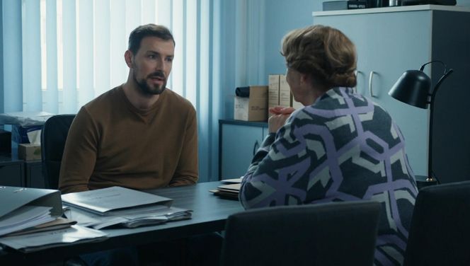 Barwy szczęścia odc. 3245. Marcin Kodur (Oskar Stoczyński), Józefina Rawiczowa (Elżbieta Jarosik)