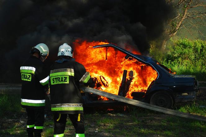 Leszno. Podpalił auto i spuścił psa. Interweniującego policjanta zabrała karetka!