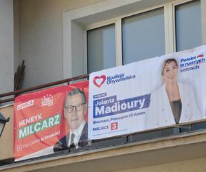 Kampania wyborcza w Kielcach. W śródmieściu najwięcej plakatów kandydatów do Sejmu i Senatu