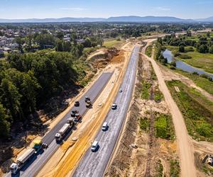 Plac budowy S1 Oświęcim - Dankowice w sierpniu 2024