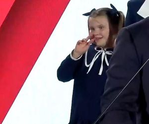 Karol Nawrocki z rodziną. Jego córka skradła show na wieczorze wyborczym