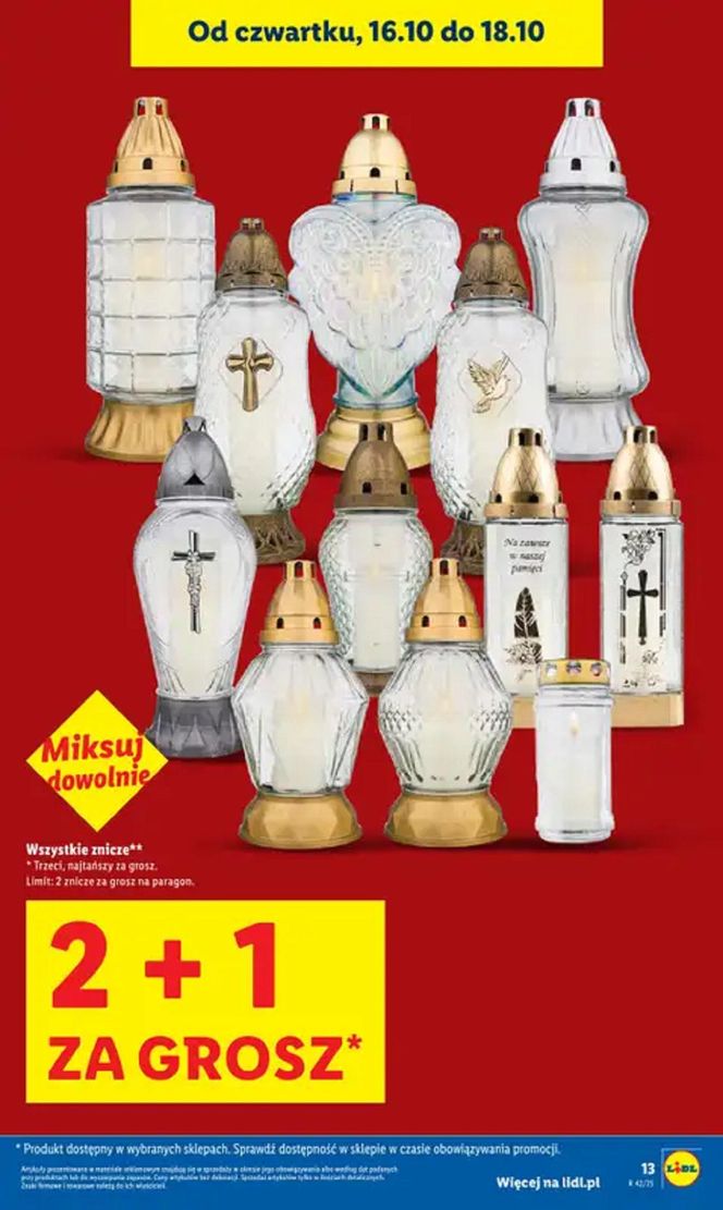 Promocja na znicze - Lidl