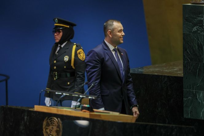 Prezydent RP Karol Nawrocki podczas 80. sesji ONZ w USA