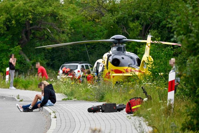 Wypadek nastolatków na hulajnodze