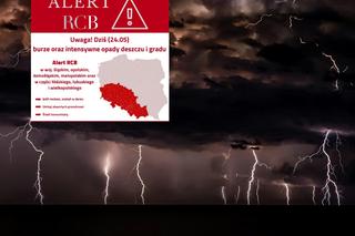 RCB wydało ostrzeżenia dla siedmiu województw o burzach, gradzie oraz intensywnych opadach