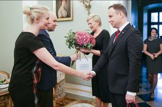 Tomasz Kalita z żoną u prezydenta Andrzeja Dudy i pierwszej damy
