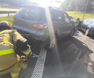 Wypadek na autostradzie A4 w Mysłowicach