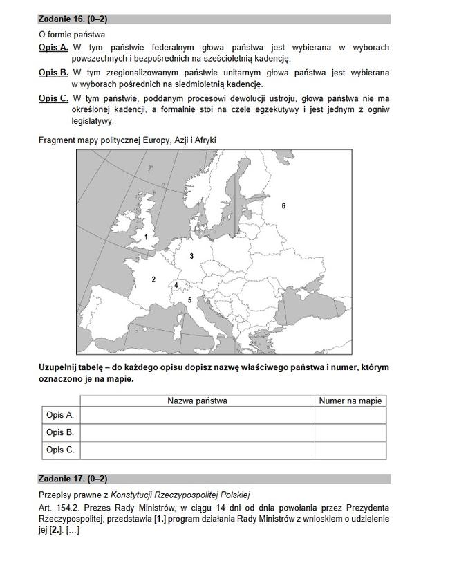 Matura próbna 2021 z WOS-u. Czy rozszerzenie było trudne? Zobacz arkusze CKE i odpowiedzi