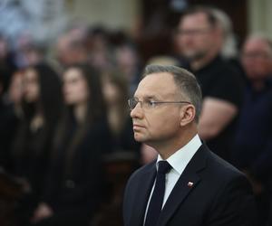 Andrzej Duda na pogrzebie Jacka Zielińskiego