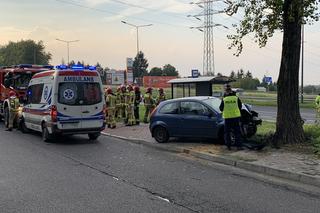 Czołowe zderzenie w Sosnowcu. Kierowca walczy o życie