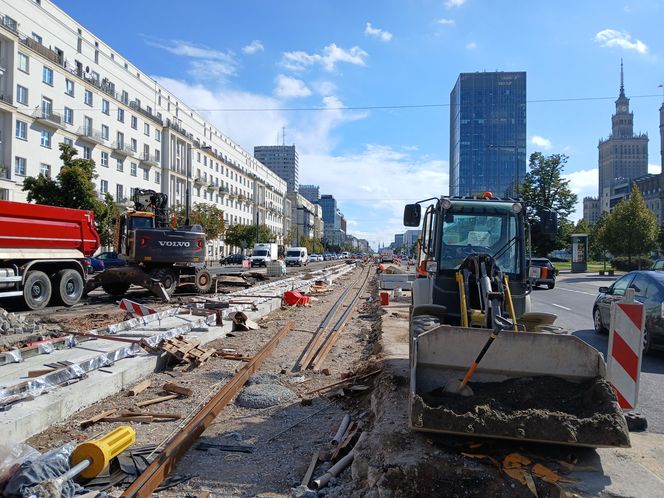 Przebudowa torowiska tramwajowego na ul. Marszałkowskiej w Warszawie