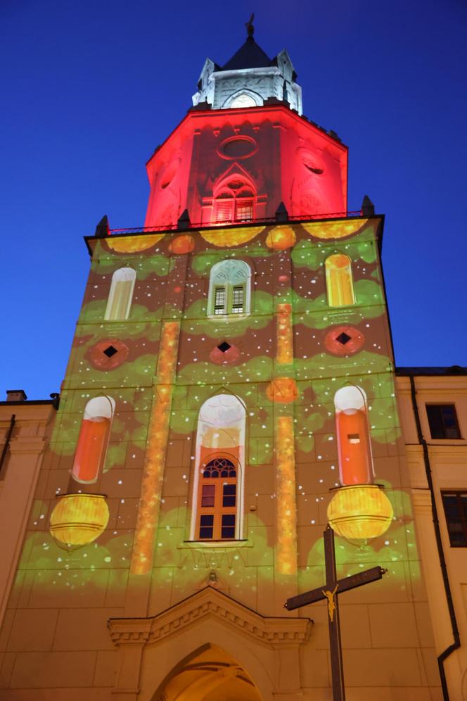 Lublinalia 2024. Na Wieży Trynitarskiej można oglądać wyjątkową iluminację.