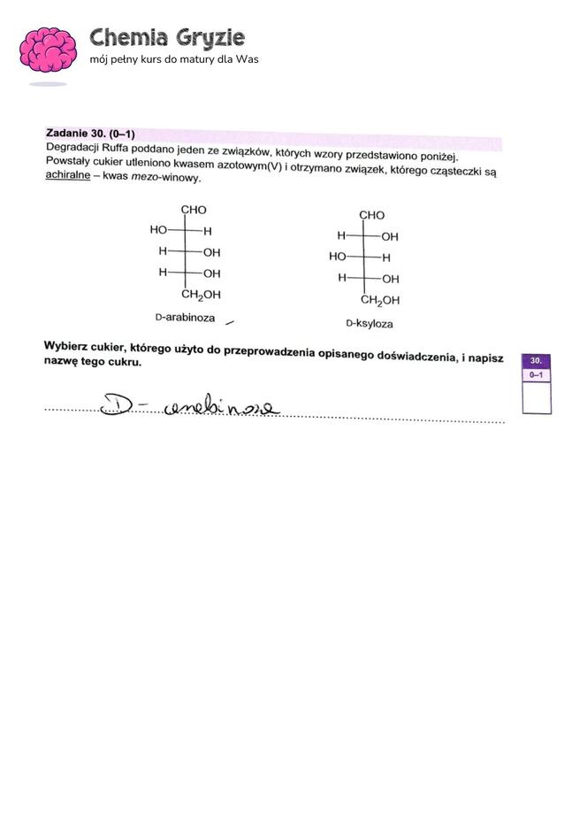 Matura 2024 chemia rozszerzona - arkusze CKE i sugerowane odpowiedzi - formuła 2023