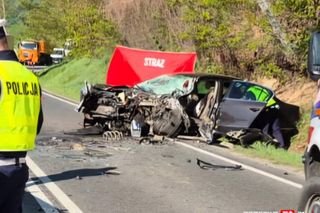 Poważny wypadek w Małopolsce. Wielu poszkodowanych. Droga zablokowana