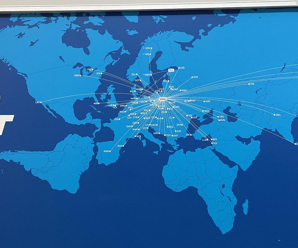 Mapka LOTu na lotnisku w Tallinie krąży po sieci. Co tu się wydarzyło?