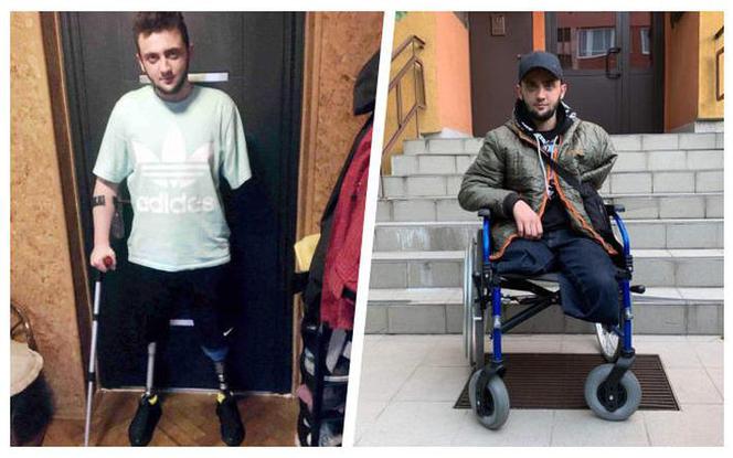 Sosnowiec: Igor stracił nogi i rękę. Dzięki ludziom dostał pierwsze protezy 