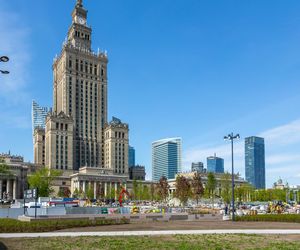 Plac Centralny w Warszawie pod koniec budowy