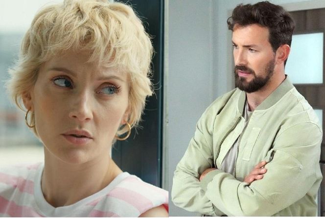 Barwy szczęścia. Renata (Anna Mrozowska), Marcin Kodur (Oskar Stoczyński)