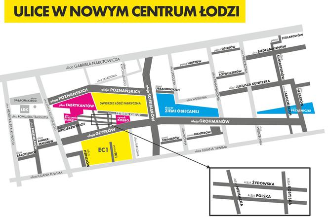 W powstającym w Łodzi Nowym Centrum Łodzi znajdzie się ponad 30 zupełnie nowych ulic, uliczek, pasaży i skwerów