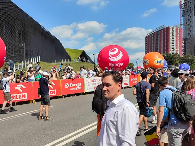 Tour de Pologne w Katowicach. Kolarze bawią się z kibicami