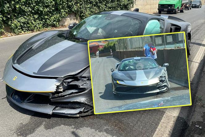 Rozbił auto o wartości kilku mieszkań w Warszawie. Nie opanował ogromnej mocy, przydzwonił w mur - ZDJĘCIA