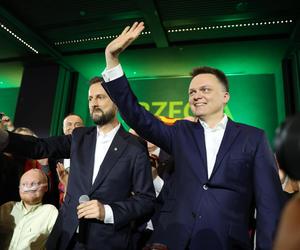 Wyniki wyborów 2023. Tak zareagowali partyjni liderzy, zdjęcia ze sztabów